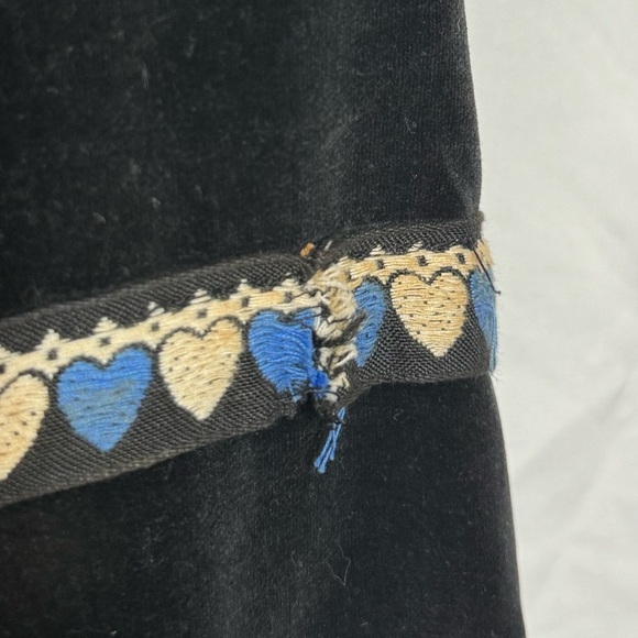 VINTAGE 60s-70s Velvet Heart Babydoll Dress, Milkmaid Cottagecore Kindercore - Picture 6 of 6